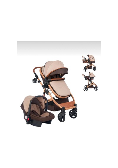 Grande Mama Tablalı Genis Sepetli Travel Sistem Bebek Arabası Sallanır Tas Ima Puset