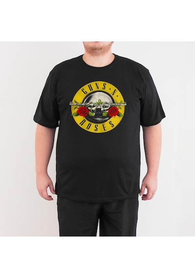 Bant Giyim - Guns N' Roses 4Xl Büyük Beden Siyah Erkek Tişört Çok Renkli