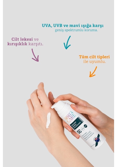 Minela Care Antiaging Organik Mineral Filtreli Yüz Güneş Kremi SPF50 70 G
