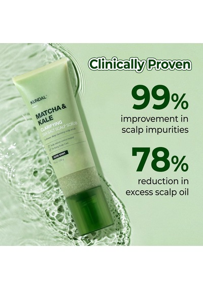 Yağlı Saçlara Dökülme Karşıtı Saç Derisi Peelingi Matcha&kale Clarifying Sea Salt Scalp Scrub