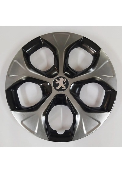Peugeot 15 Inc Gri Siyah Renkli Jant Kapağı Kırılmaz Pejo /5310çiftpejo/