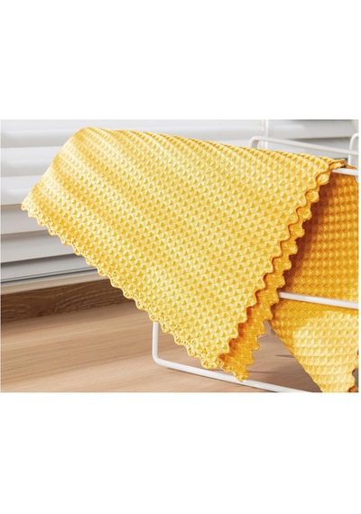 Waffle Petek Dokulu Cam Silme Bezi Ve Yüzey Kurulama Havlusu 30 30 Cm 3 Adet Karışık