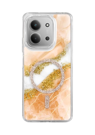 Onegif Xiaomi Redmi 15c 4g Lotus Simli Magsafe Kapak - Turuncu