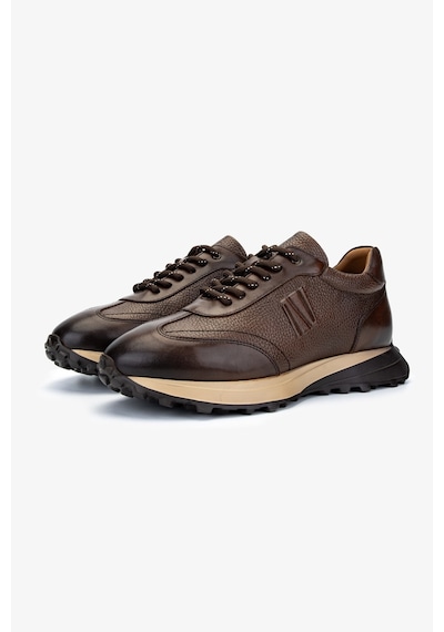 Valmenti Erkek Hakiki Deri Kahverengi Sneakers & Spor Ayakkabı 383 6400 Erk Ayk Y25 Khv Slvr/khv Fltr Kahverengi