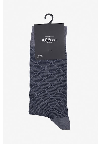 AC&Co / Altınyıldız Classics Erkek Grı Lacı Standart Fit Desenli Tekli Bambu Çorap Grı Lacı