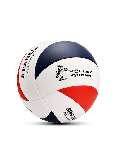 Voleybol Topu Swirl Soft Touch Yapıştırma Yumuşak Yüzey 8 Panel 5 Numara Kırmızı Beyaz Kv600