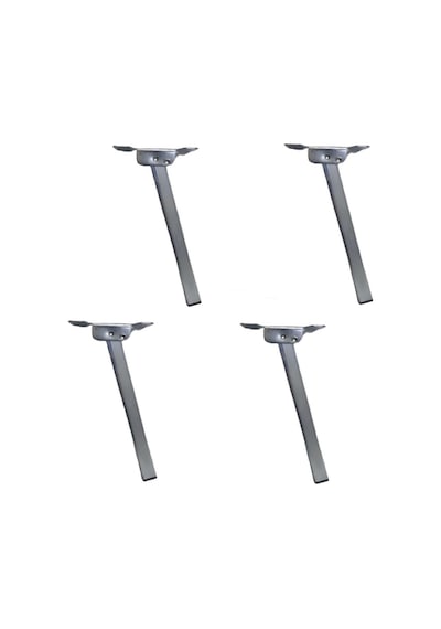 4 Adet Masa Sehpa Sofra Ayağı Metal Katlanır Ayak 50 Cm Gümüş