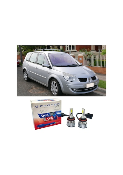 Renault Scenic Uzun Far Ampulü H1 Duo Yeni Seri Beyaz 2003-2009