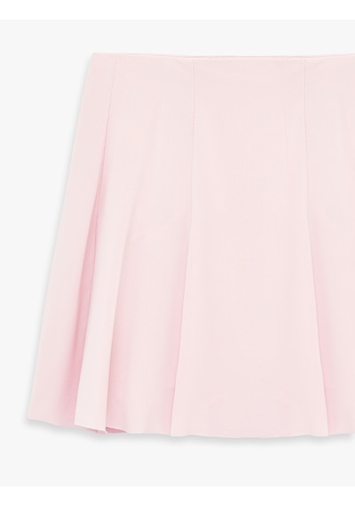 Koton Yüksek Bel Pileli Spor Mini Şort Etek Açık Pembe 6sak40029nk