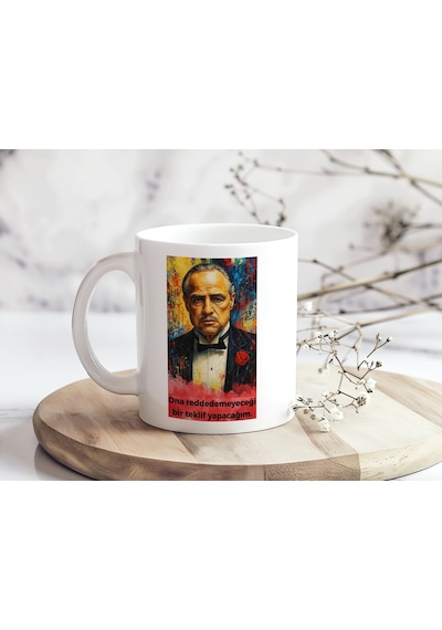 The Godfather Teklifi Kupa Bardak Baba Filmi Severlere Özel Hediye Kupası Beyaz