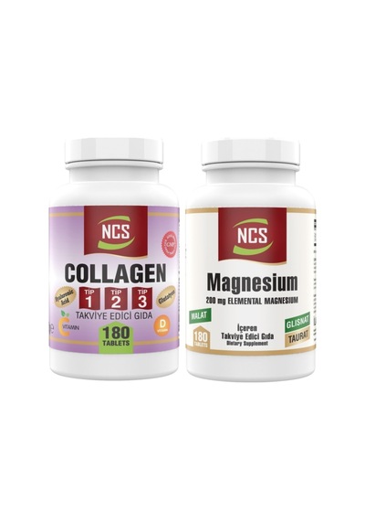 180 Tablet Collagen 1000 Mg Tip 1-2-3 Glutatyon Magnesium 180 Tablet