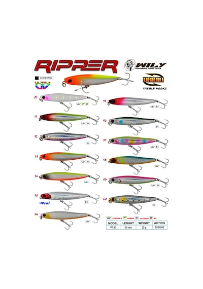 Wily Ripper 9 Cm Maket Balık 25 Gr Sinking - 01