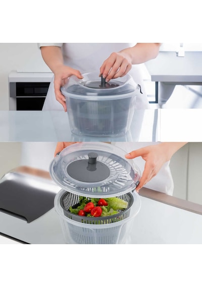Porsima G-25 Gondol Vega Pratik Salata Kurutucu Süzgeç Gri