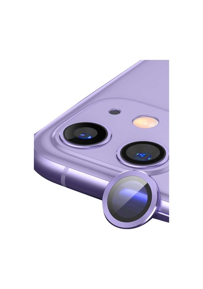 iPhone Uyumlu 11 Raze Metal Kamera Lens - Mor