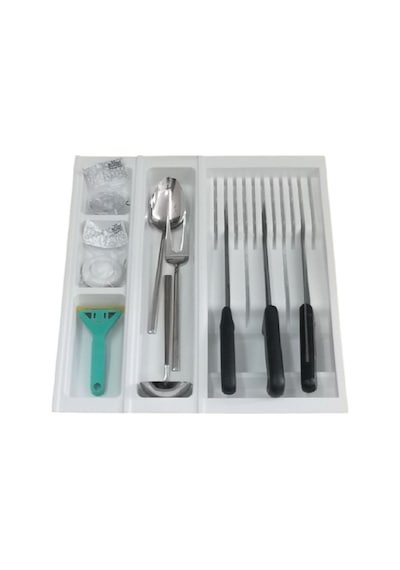 Mutfak, Modüler Bıçaklıklı Set, Beyaz, 41 x 48 cm (Boydan 3,5 cm Kesilebilir)