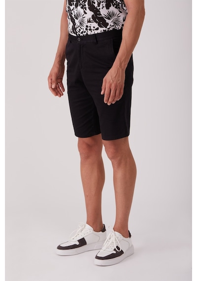 Dufy Siyah Erkek Regular Fit Short - 86798 Siyah