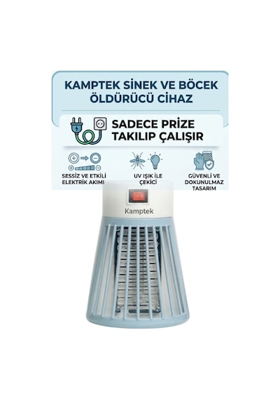 Kamptek Prize Takılan Uv Işıklı Sinek Ve Böcek Öldürücü Lamba - Elektrikli Voltaj Şoklu Sivrisinek Kovucu