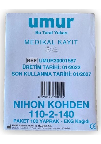 UMUR EKG KAĞIDI NİHON KOHDEN 110-2-140 - 3 ADET