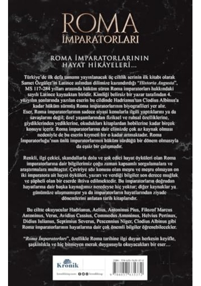 Roma İmparatorları 1. Cilt: Hadrianus Tan Clodius Albinus A