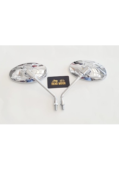 Motosiklet Ayna Kartallı Nikel - 10Mm Diş Ebatı Chopper