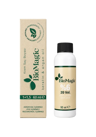 Biomagic Organik İçerikli Amonyaksız Saç Boyası 60 Ml. + Oksidan 90 Ml.