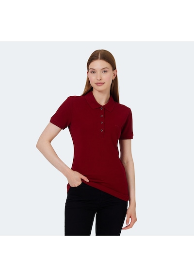Slazenger VERA I Kadın Polo Yaka Bordo Tişört