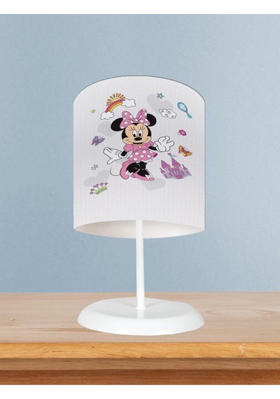 Mekta Home Bebek Ve Çocuk Odası Minnie Mause Küçük Figür Desenli Abajur