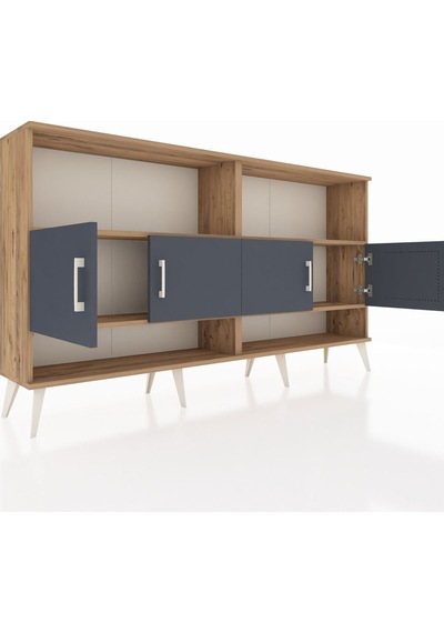 Arges Konsol 4 Raflı 4 Kapaklı 176x30x99 Çam-antrasit Çam-antrasit Arges Konsol 4 Raflı 4 Kapaklı 176x30x99 Çam-antrasit Çam-antrasit