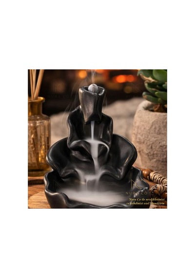 Zen Mistik Duman Şelalesi Tütsülük Dağ Tasarımlı Geri Akışlı Buhurdanlık Meditasyon Yoga Hediye