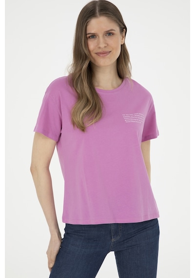 U.S. Polo Assn. Kadın Menekşe Bisiklet Yaka Tişört 50282900-VR037