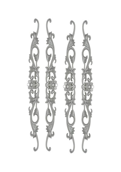Dekoratif Poliüretan Tavan-duvar-mobilya -dekor-kapı Papatya 4 Lü Motif Set 10 Cm X 65 Cm