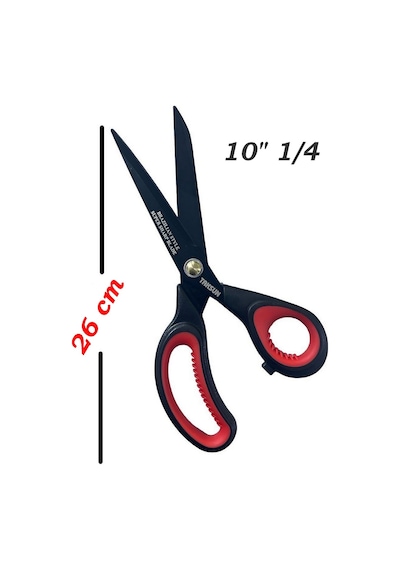 Terzi Makası Siyah 26 Cm Kumaş Makası - Terzi Makası Büyük Terzi Makas Taksun Makas No: Gl999