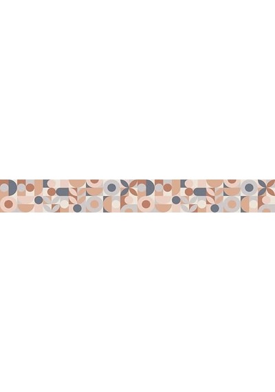 Mutfak Tezgah Arası Folyo Fayans Kaplama Folyosu Kahve Geometrik Mozaik 60x400 Cm Diğer