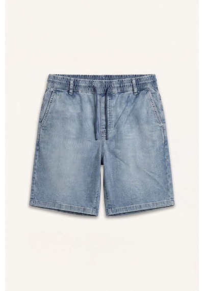 Defacto Relax Fıt Esnek Belli Jean Bermuda Şort H8869ax26smnm39 Mavi-nm39