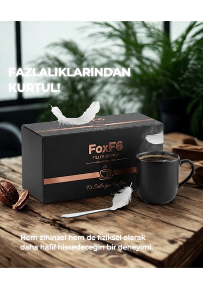 Foxf6 Fit Collagen Coffee Filter Kahve 30 Saşe Pratik Kahve