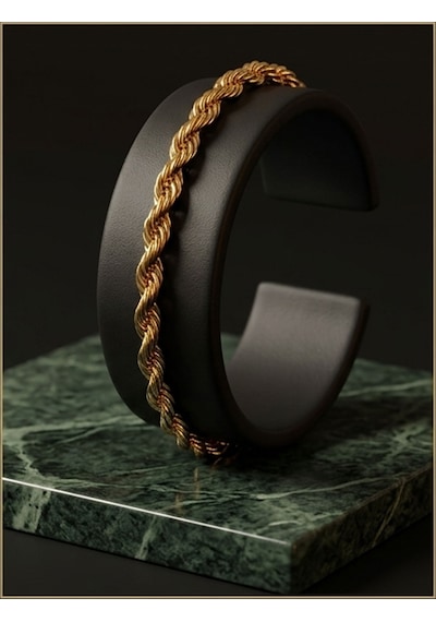 Cm Jewelry 14k Altın Görünümlü 19cm Kaliteli - Antialerjik Pirinç Kadın Bileklik