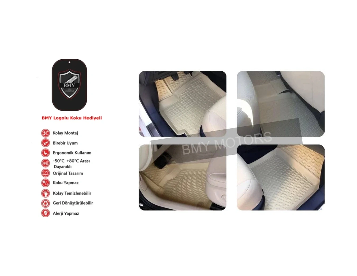 Rizline Renault Latitude 2010-2016 İle Uyumlu 3d Havuzlu Paspas Bej