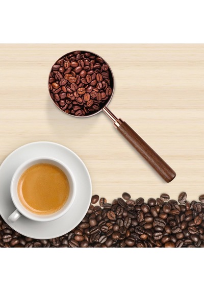4'lü Ahşap Saplı Ölçü Kaşığı Seti 250/125/80/60 Ml Paslanmaz Metal Diğer