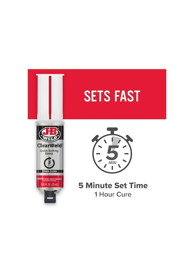 Jb Weld Clearweld Şırınga - 25 Ml Çoğu Yüzeyde Etkili Hızlı Epoksi Yapıştırıcı