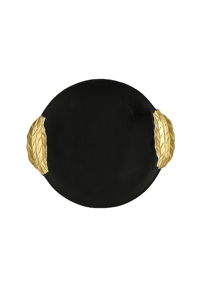 Vitale Siyah Gold Dekoratif Tepsi 39 35 3 Cm Diğer