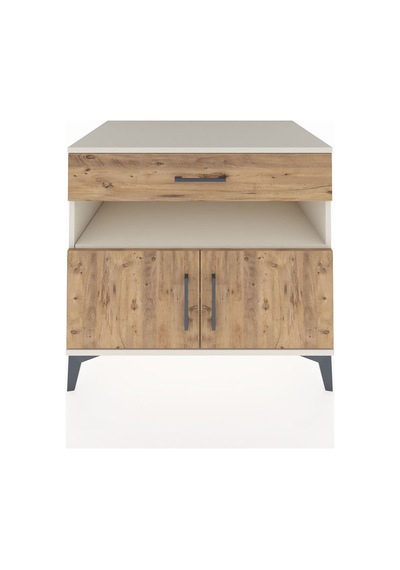 Kronos Şifonyer 2 Raflı Tek Çekmeceli 2 Kapaklı 88x59x80 Aytaşı-çam Aytası