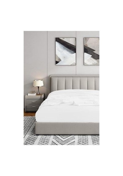 200x200 Lastikli Fitted Penye Çarşaf, Beyaz Diğer
