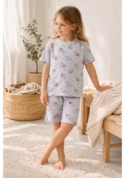 Beka Kids Kız Çocuk Kısa Kollu Ve Şortlu Bisiklet Yaka Rahat Desenli Pijama Takımı Alt-üst Takım Pembe Beka Kids Kız Çocuk Kısa Kollu Ve Şortlu Bisiklet Yaka Rahat Desenli Pijama Takımı Alt-üst Takım Pembe