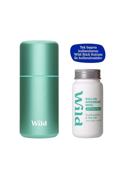 Wild Antiperspirant Roll On Fresh Cotton & Sea Salt Refill Deodorant Yedek Dolum