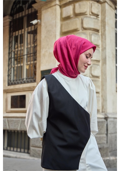 Silk Home Monogram Pamuk İpek Eşarp 130001-03 Fuşya