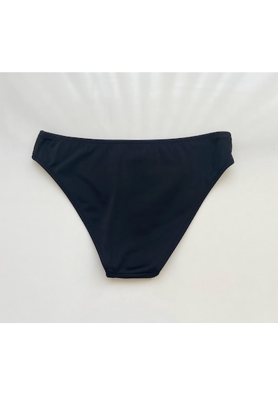 Zi Siyah Düz Kalın Kenar Bikini Altı