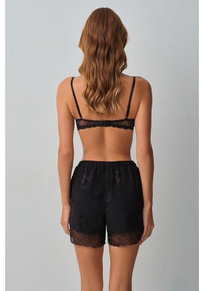 Suwen Private Dantelli Şort Pijama Altı Wsh11810162012 Siyah