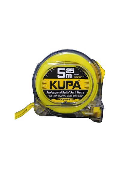 Kupa Şeffaf Şerit Metre 5 Metre 25 Mm