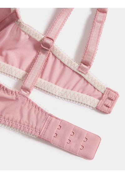 Marks & Spencer Dantelli Balenli Plunge Sütyen T33000318 Pembe