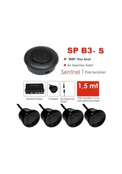 İnvells Oto Park Sensörü Bi Bi Ses İkazlı Siyah Renk 22 Mm N11.193